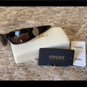 Versace black with silver coin Sunglasses